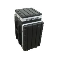 Case rack combo Roadinger 10/16U , plastic, adancime 56 cm, cu roti