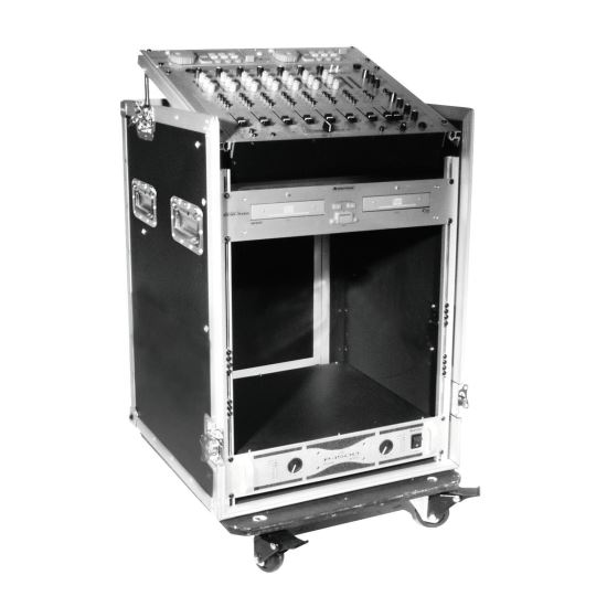 Case rack combo Pro Roadinger 12U , plywood, adancime 48 cm, cu roti