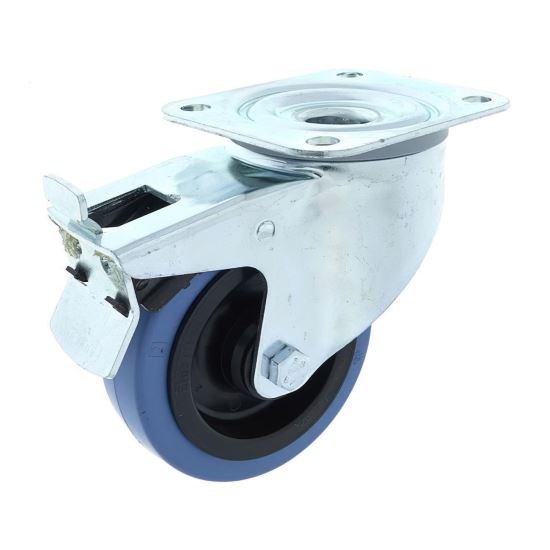 Roata case albastra Millenium Blue Wheel MKII 100mm , cu blocare
