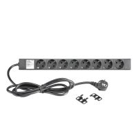 Prelungitor rack Adam Hall 87471 ,19", 1U, 8 prize, cu intrerupator