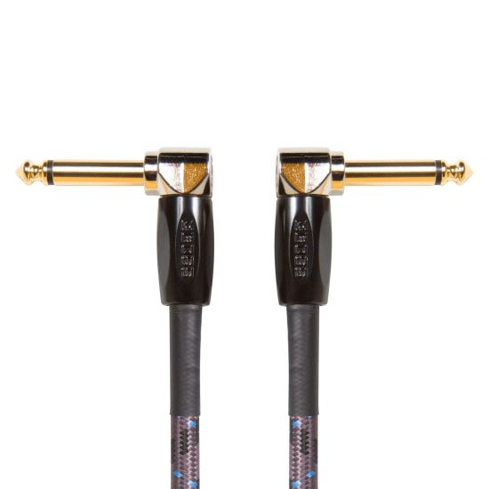 Cablu instrument 0.15M Boss BIC-PC , jack 6.3 tata mono in unghi, jack 6.3 tata mono in unghi, aurit 24K