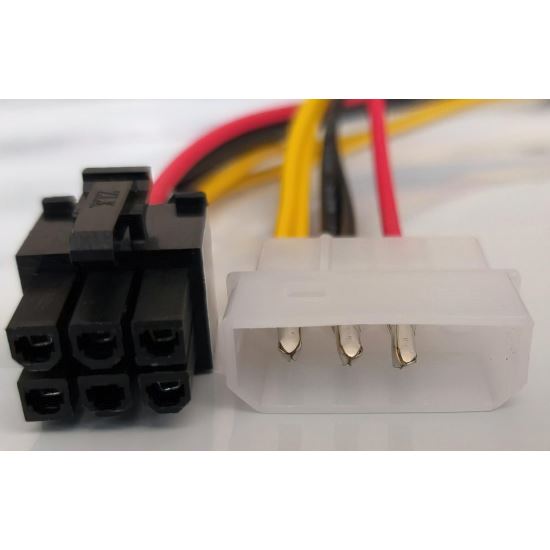 Adaptor molex IDE tata - PCI-E 6 pini tata