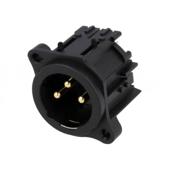Soclu mufa XLR tata panou Amphenol AC3MAV-AU-PRE