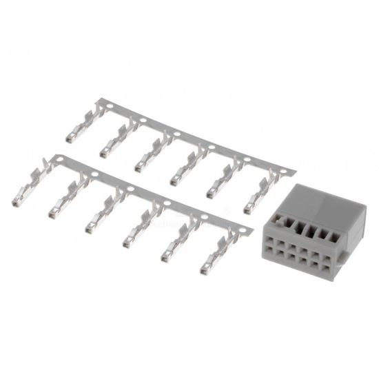 Kit mufa Quadlock alba 12 pini (carcasa+pini)