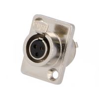 Soclu mufa mini XLR mama panou