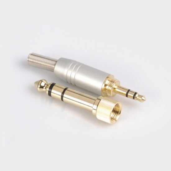 Mufa jack 3.5mm tata stereo cu filet + adaptor jack 6.3/3.5