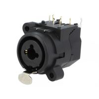Soclu mufa combi jack 6.3/XLR mama panou/placa Amphenol ACJC6H BULK , contacte verticale
