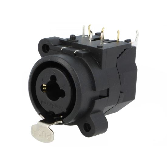 Soclu mufa combi jack 6.3/XLR mama panou/placa Amphenol ACJC6H BULK , contacte verticale