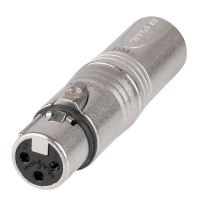 Adaptor DMX Neutrik NA3F5M, XLR mama 3 pini, XLR tata 5 pini, drept