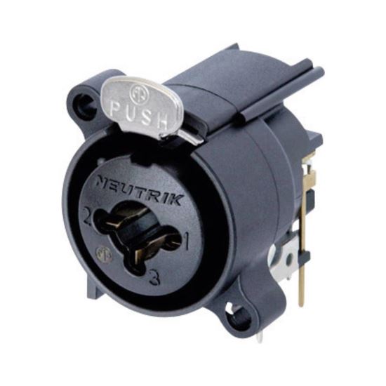 Soclu mufa combi jack 6.3/XLR mama panou/placa Neutrik NCJ6FA-H , contacte verticale
