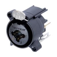 Soclu mufa combi jack 6.3/XLR mama panou/placa Neutrik NCJ6FA-V , contacte orizontale