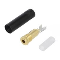 Mufa Neutrik NTR-NYS240BG, Jack 3.5mm, mama, stereo, drept, pe cablu, lipire, aurit, 4mm