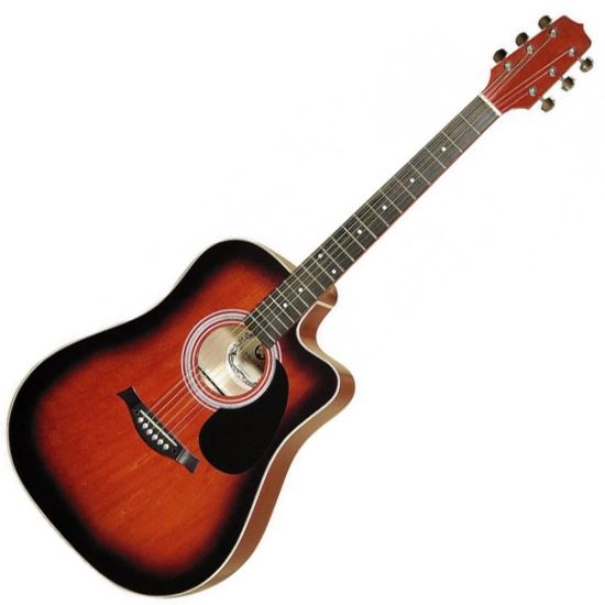 Chitara electro-acustica Hora W12204 CTW EQ Western Standard 4/4 , asimetrica, cutaway, 6C, lustruita