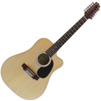 Chitara electro-acustica Hora W12205 CTW EQ Western Standard 4/4 12C , 12 corzi, asimetrica, cutaway