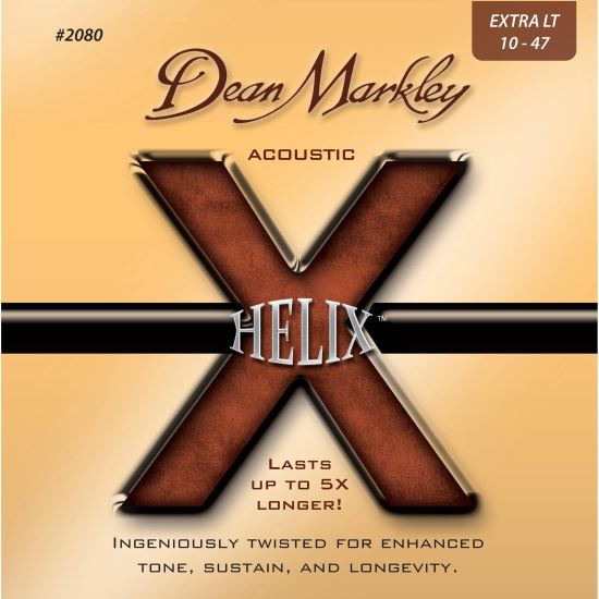 Corzi chitara acustica 10-47 Dean Markley Helix 2080 XL 80/20 , extra light