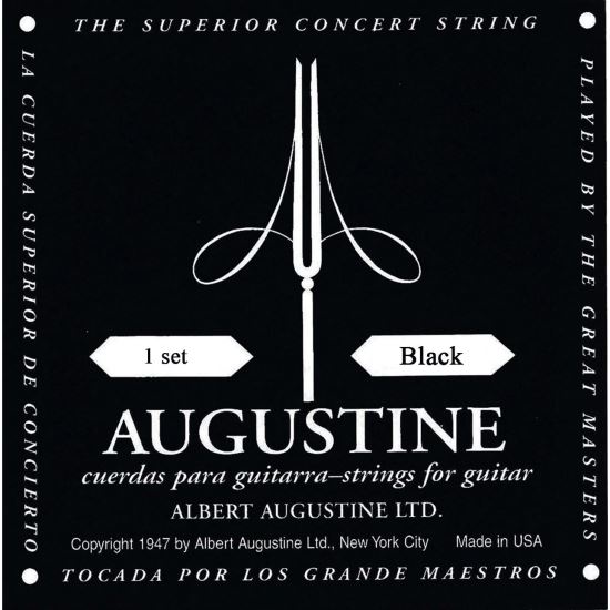 Corzi chitara clasica LT Augustine Classic Black silver plated , low tension