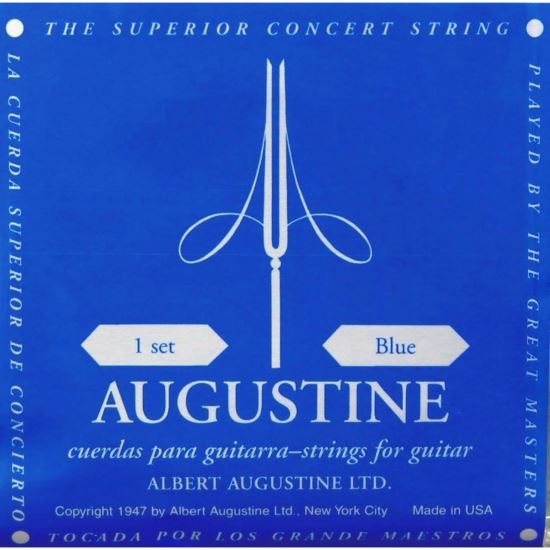 Corzi chitara clasica HT Augustine Classic Blue silver plated , hight tension