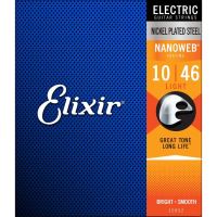 Corzi chitara electrica 10-46 Elixir Nanoweb 12052 nickel plated , light, coated