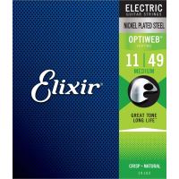 Corzi chitara electrica 11-49 Elixir Optiweb 19102 nickel plated , medium, coated