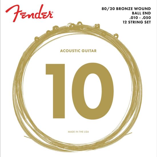 Corzi chitara acustica 12 corzi 10-50 Fender 70-12L 80/20 , light