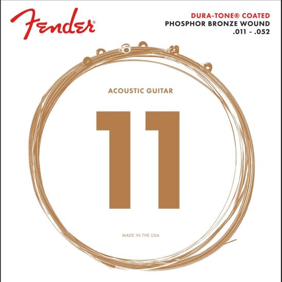 Corzi chitara acustica 11-52 Fender Dura-Tone 860CL phosphor bronze , custom light, coated