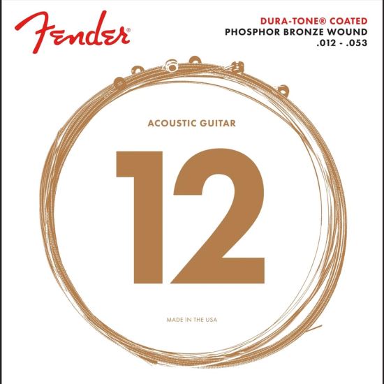 Corzi chitara acustica 12-53 Fender Dura-Tone 860L phosphor bronze , light, coated