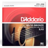Corzi chitara acustica 13-56 D'Addario EJ12 80/20 , medium