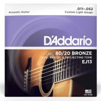 Corzi chitara acustica 11-52 D'Addario EJ13 80/20 , custom light
