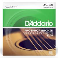 Corzi chitara acustica 14-59 D'Addario EJ18 phosphor bronze , heavy