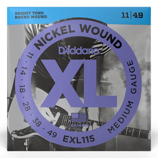 Corzi chitara electrica 11-49 D'Addario EXL115 nickel , medium