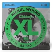 Corzi chitara electrica 8-38 D'Addario EXL130 nickel , extra super light