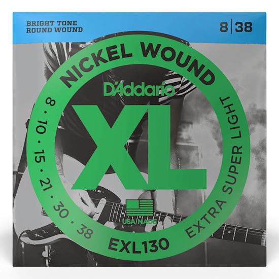 Corzi chitara electrica 8-38 D'Addario EXL130 nickel , extra super light