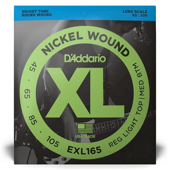 Corzi chitara bass 45-105 D'Addario EXL165 nickel , regular light top medium bottom