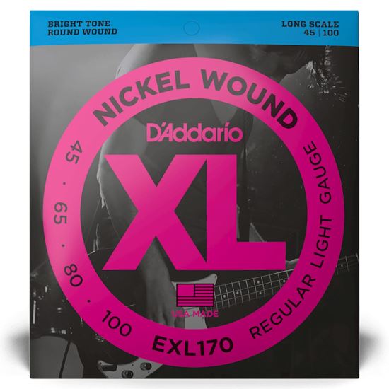 Corzi chitara bass 45-100 D'Addario EXL170 nickel , regular light