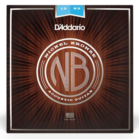 Corzi chitara acustica 12-53 D'Addario NB1253 nickel bronze , light
