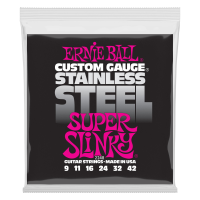 Corzi chitara electrica 9-42 Ernie Ball 2248 plain steel , super slinky