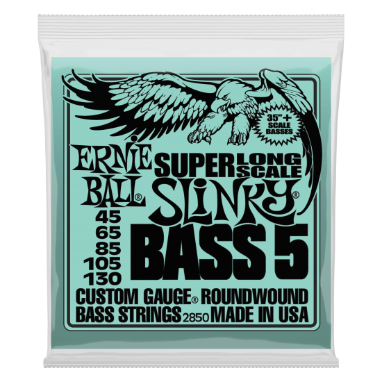 Corzi chitara bass 5 corzi 45-130 Ernie Ball 2850 nickel plated , slinky
