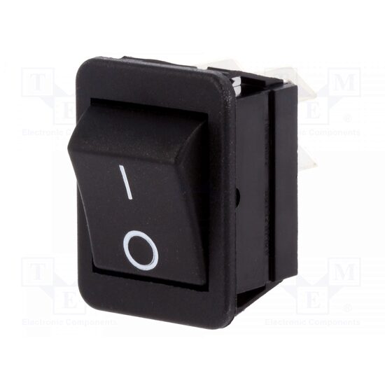 Intrerupator Rocker DPST ON-OFF 16A 250V negru