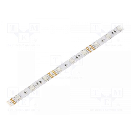 Banda LED RGB LED/m:48 SMD 5050 12V 10mm fara acoperire IP20