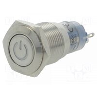 Comutator anti vandalism 2 pozitii 0.5a 220vac 1a/24V dc argintiu