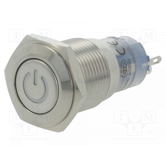 Comutator anti vandalism 2 pozitii 0.5a 220vac 1a/24V dc argintiu