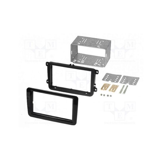 Rama adaptoare cadru radio 2DIN , Seat, Skoda, VW 2009->, negru lucios