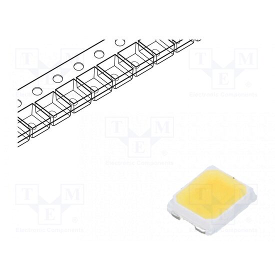 Led smd 2835 alb rece 107lm 5000k 100 mAH