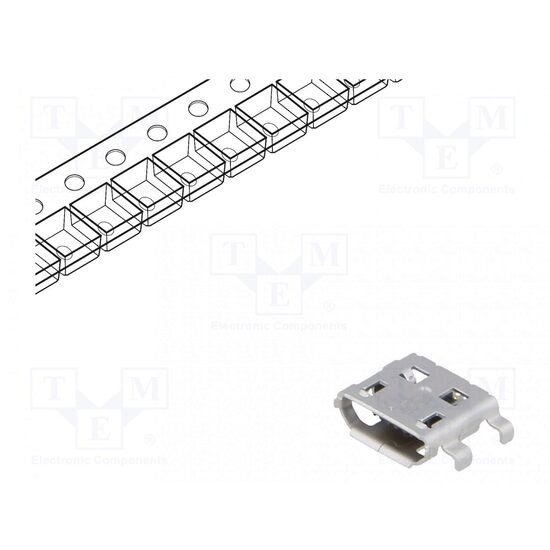 Soclu usb B micro pentru PCB