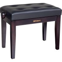 Scaun bancheta pian Roland RPB-300 RW , palisandru mat, sezut negru, captusit, piele sintetica