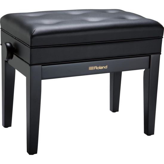 Scaun bancheta pian Roland RPB-400 BK , negru mat, sezut negru, captusit, compartiment partituri