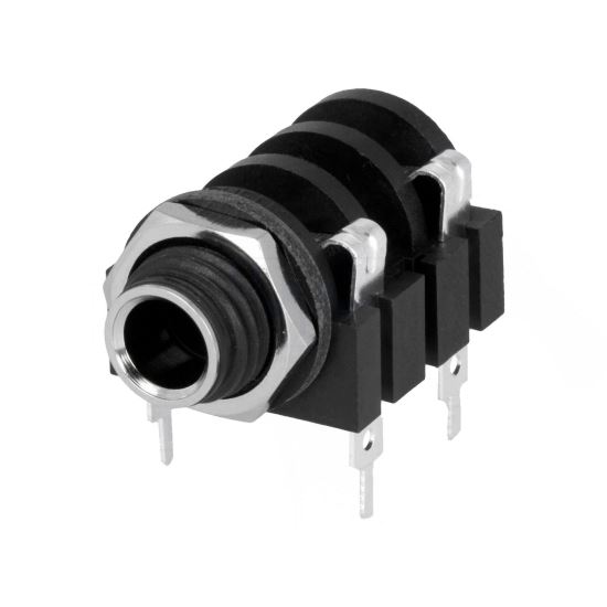 Soclu Amphenol ACJM-MC, Jack 6.3mm, mama, mono, cu intrerupator dublu, lipire