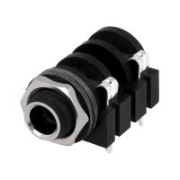 Soclu Amphenol ACJM-MH, Jack 6.3mm, mama, mono, cu intrerupator, in unghi 90 gr