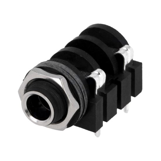 Soclu Amphenol ACJM-MH, Jack 6.3mm, mama, mono, cu intrerupator, in unghi 90 gr