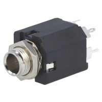 Soclu Amphenol ACJS-MV-5, Jack 6.3mm, mama, stereo, cu intrerupator dublu, drept